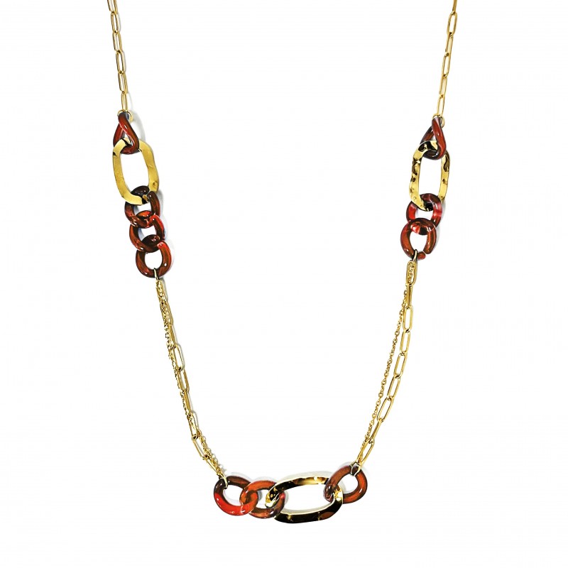 COLLANA LUNGA CON ANELLI IN RESINA - WF2396E682