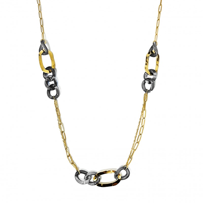 COLLANA LUNGA CON ANELLI IN RESINA - WF2396E682