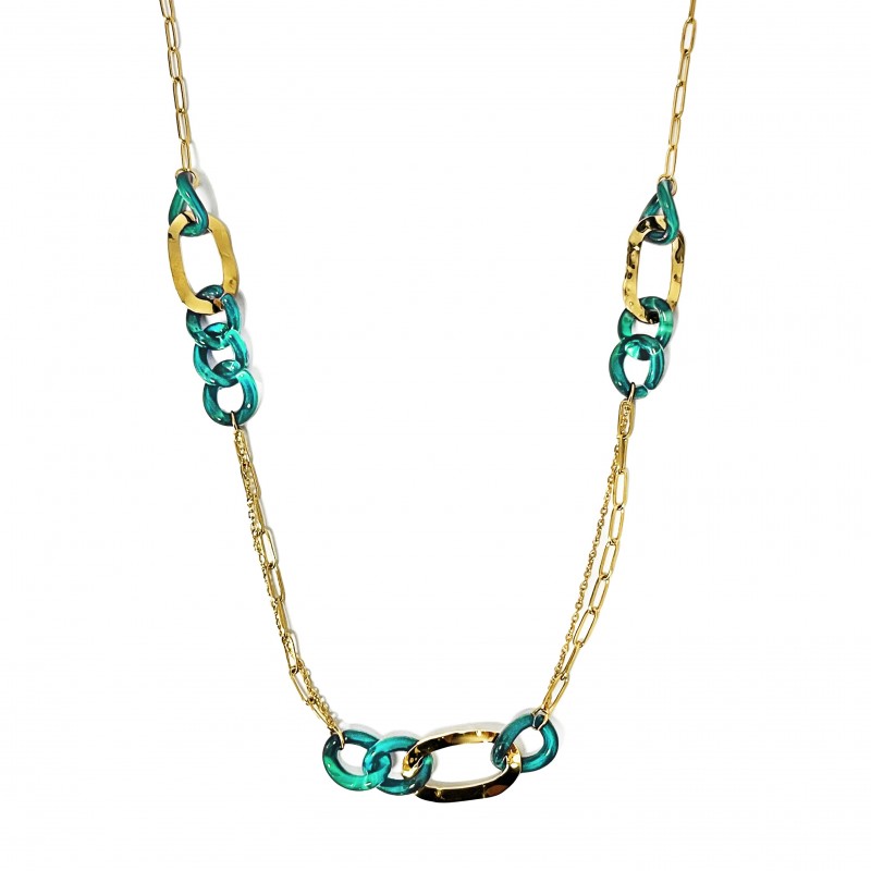 COLLANA LUNGA CON ANELLI IN RESINA - WF2396E682