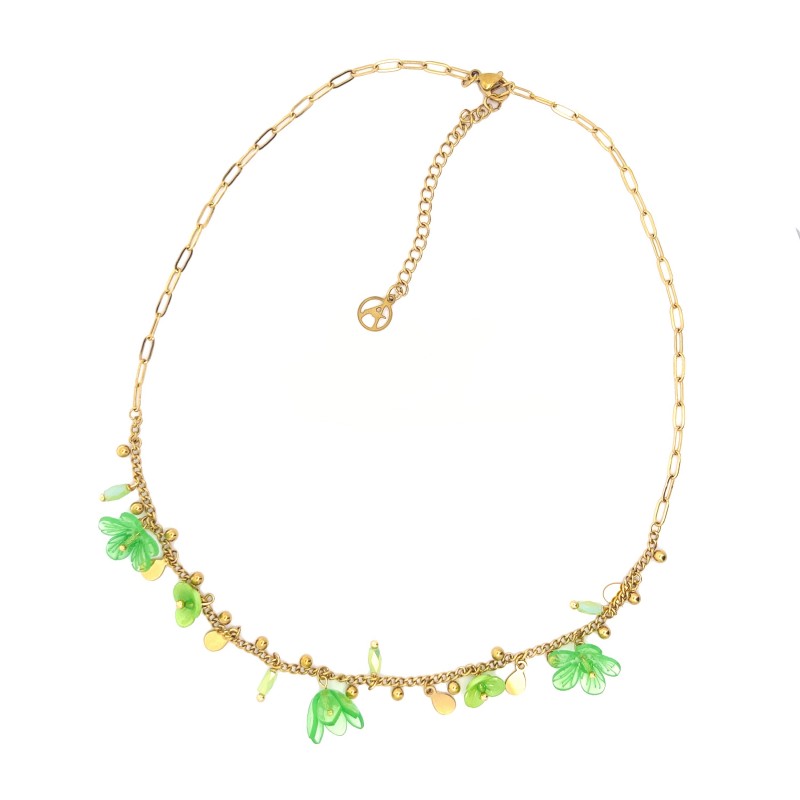 COLLANA CON FIORI PENDENTI - YN22135D518