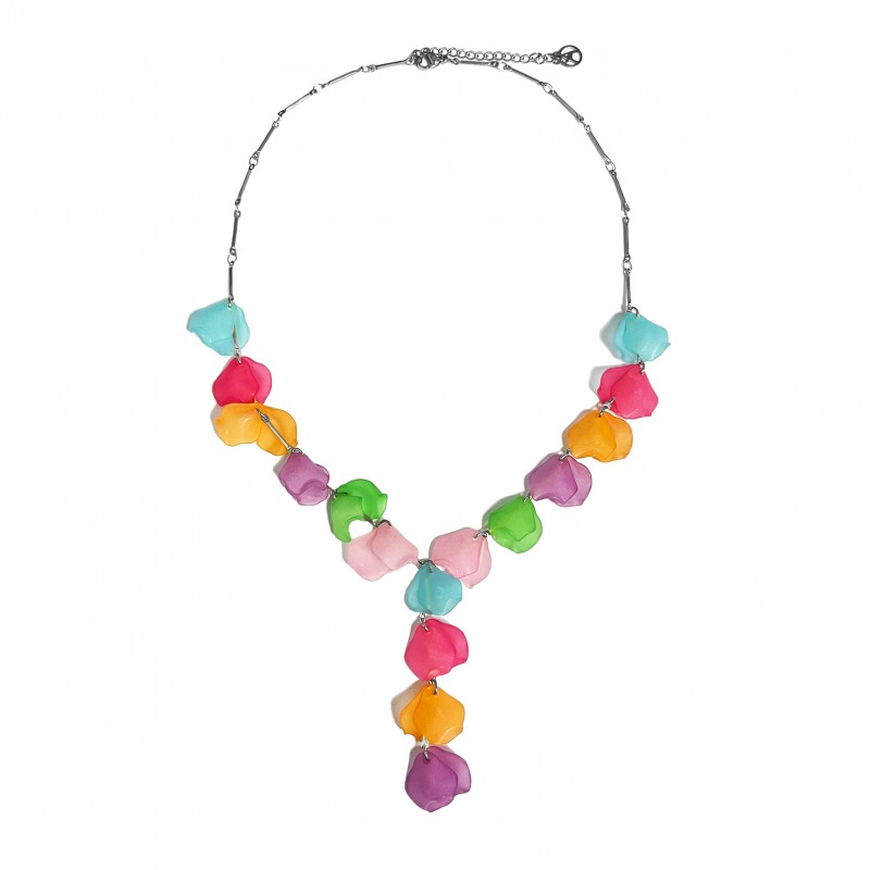 COLLANA A Y CON PETALI DI FIORI - YNK23100E306