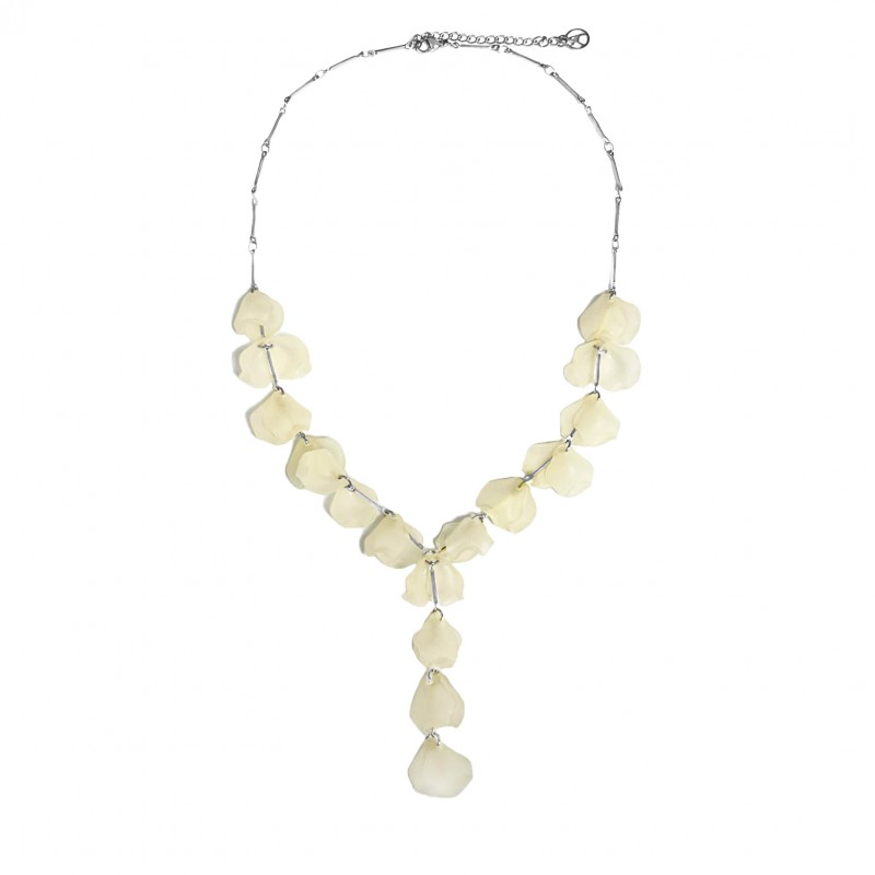 COLLANA A Y CON PETALI DI FIORI - YNK23100E306