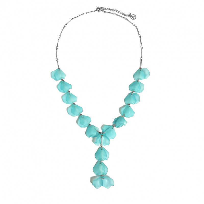 COLLANA A Y CON PETALI DI FIORI - YNK23100E306