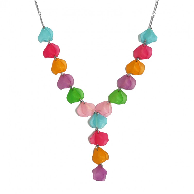 COLLANA A Y CON PETALI DI FIORI - YNK23100E306