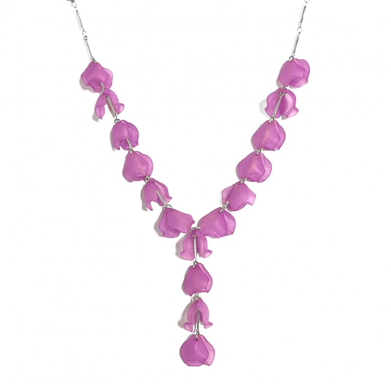 COLLANA A Y CON PETALI DI FIORI - YNK23100E306