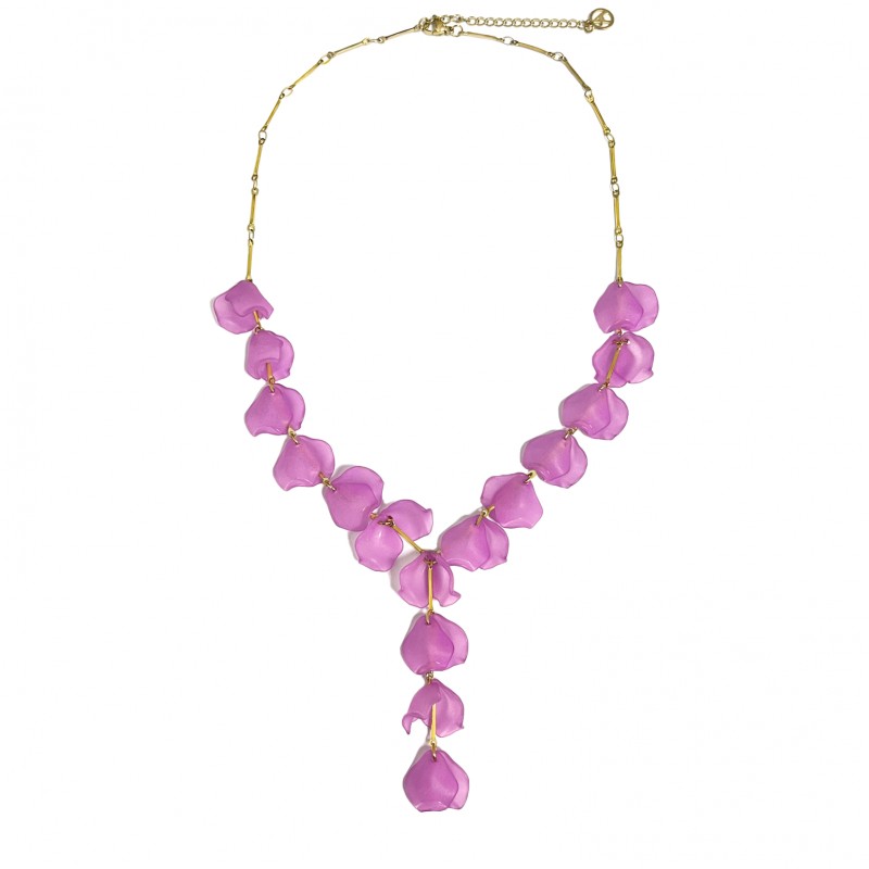 COLLANA A Y CON PETALI DI FIORI - YNK23100E306