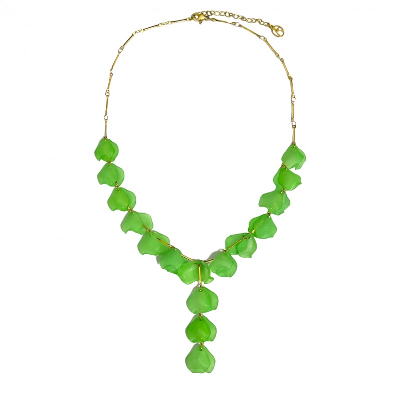 COLLANA A Y CON PETALI DI FIORI - YNK23100E306