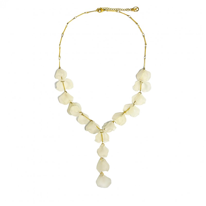 COLLANA A Y CON PETALI DI FIORI - YNK23100E306