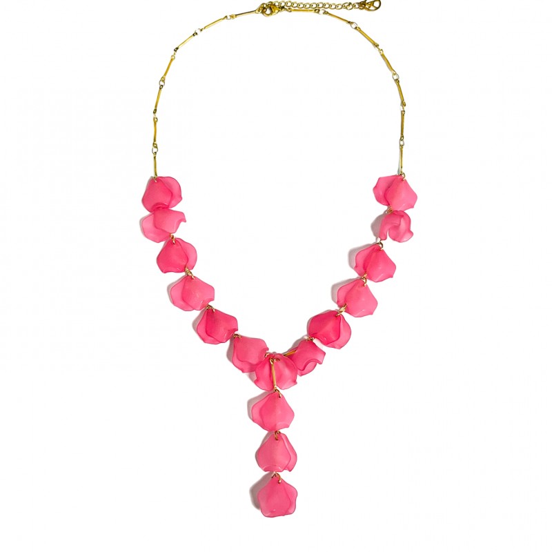 COLLANA A Y CON PETALI DI FIORI - YNK23100E306