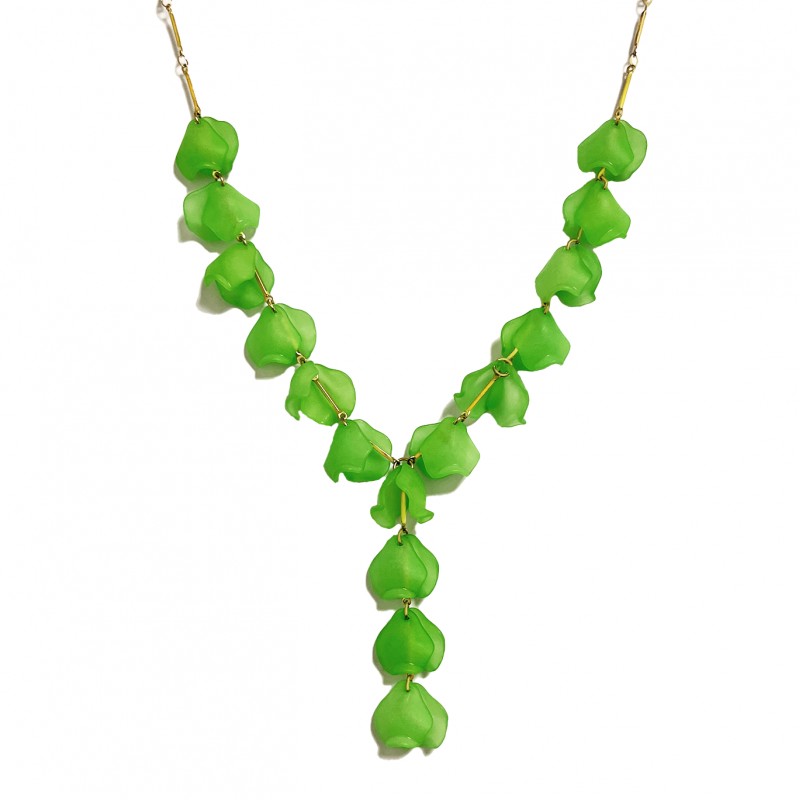 COLLANA A Y CON PETALI DI FIORI - YNK23100E306