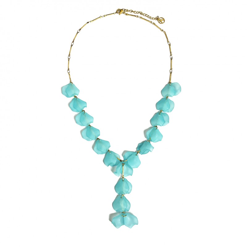 COLLANA A Y CON PETALI DI FIORI - YNK23100E306