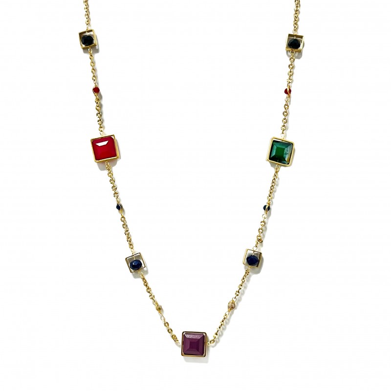 COLLANA LUNGA CON CRISTALLO - YNK23110E640