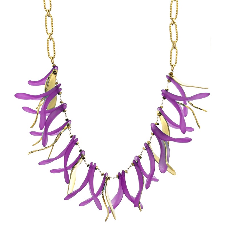 COLLANA GIROCOLLO CON PETALI PENDENTI - YNK23124E652