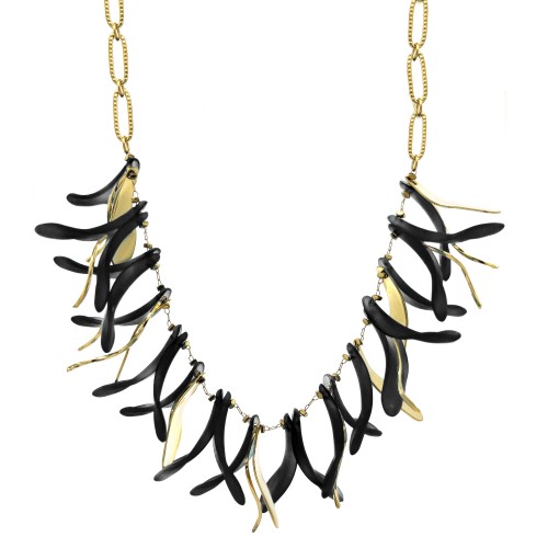 COLLANA GIROCOLLO CON PETALI PENDENTI - YNK23124E652