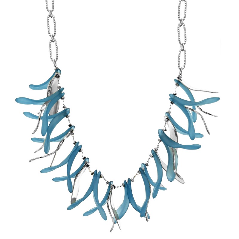 COLLANA GIROCOLLO CON PETALI PENDENTI - YNK2396E653