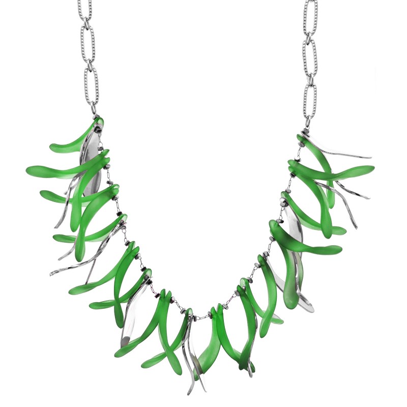 COLLANA GIROCOLLO CON PETALI PENDENTI - YNK2396E653