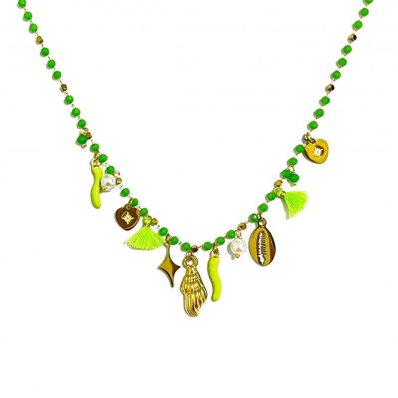 COLLANA CON CHARMS MARE PENDENTI - YNK231344E302 ORO