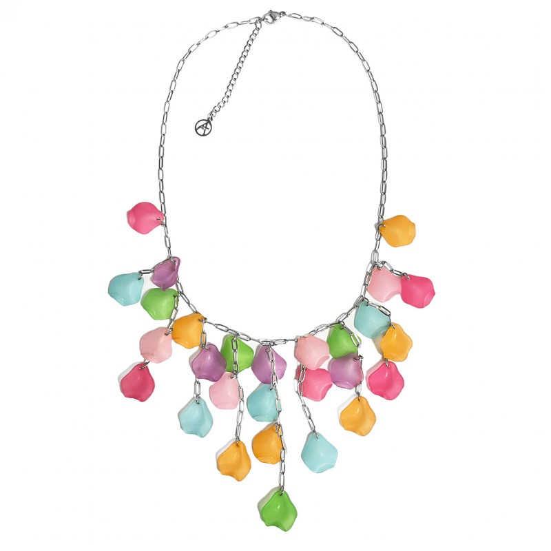 COLLANA CON PENDENTI PETALI DI FIORI - YNK2384E305