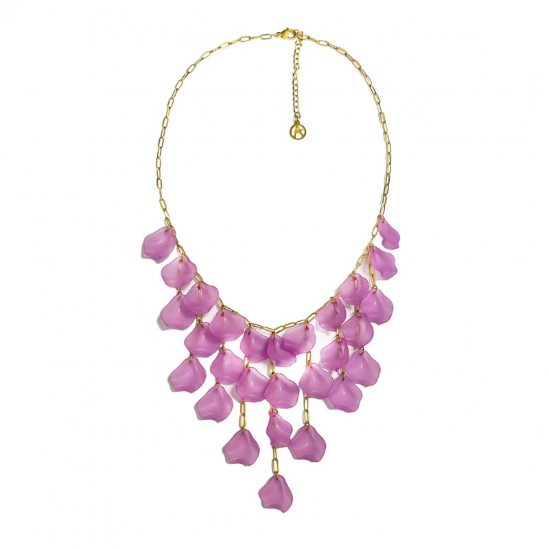 COLLANA CON PENDENTI PETALI DI FIORI - YNK2384E305