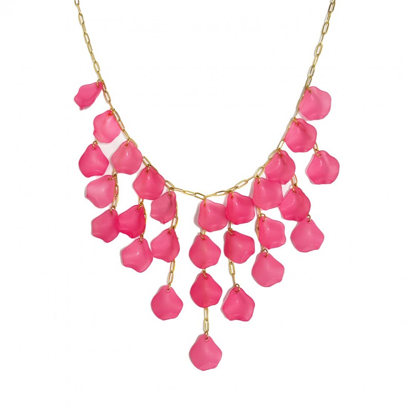 COLLANA CON PENDENTI PETALI DI FIORI - YNK2384E305