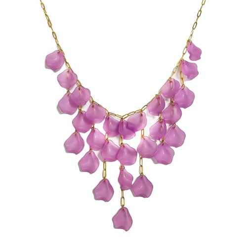 COLLANA CON PENDENTI PETALI DI FIORI - YNK2384E305