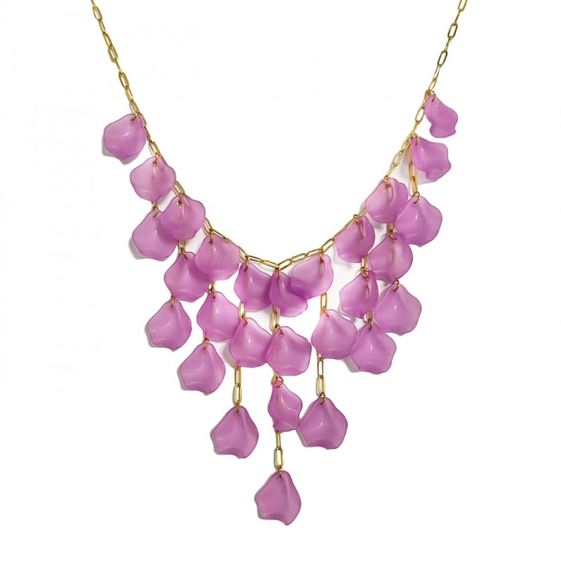 COLLANA CON PENDENTI PETALI DI FIORI - YNK2384E305