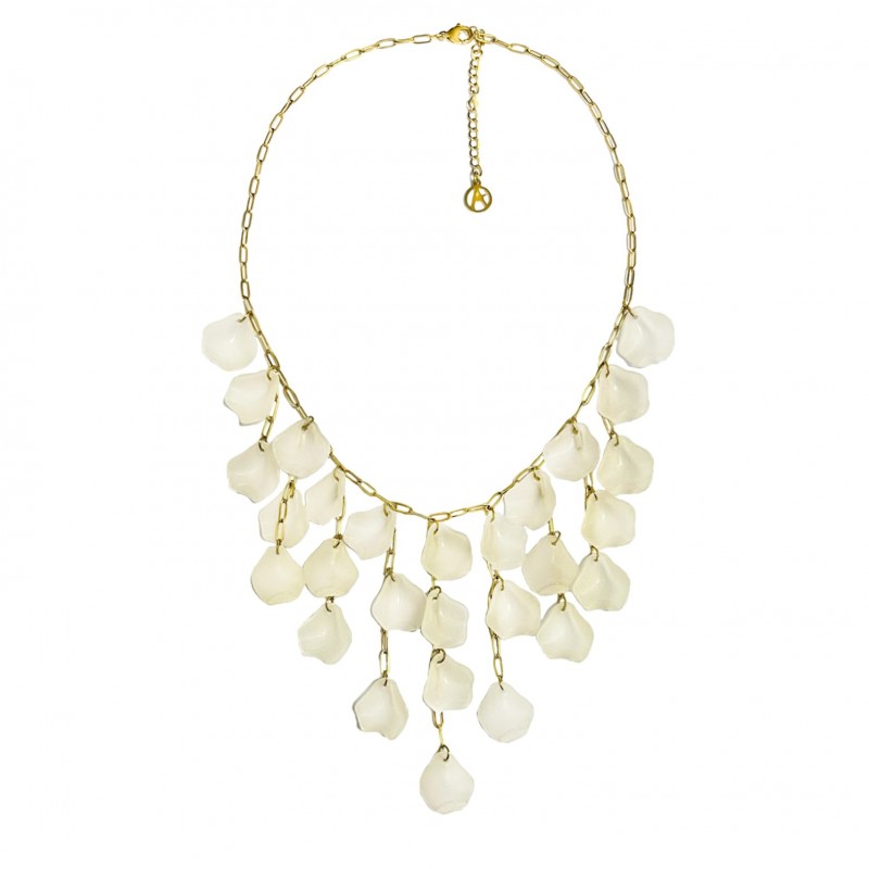 COLLANA CON PENDENTI PETALI DI FIORI - YNK2384E305