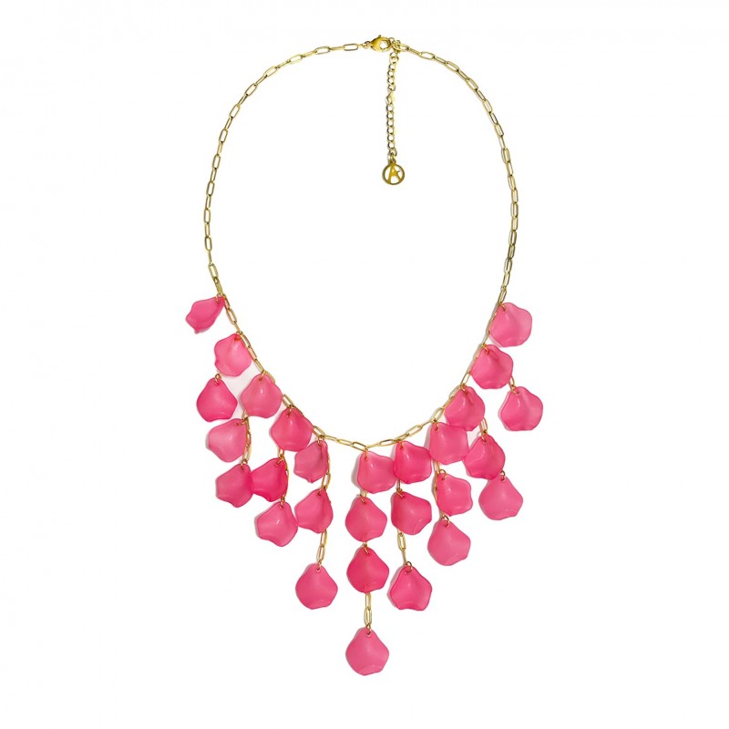 COLLANA CON PENDENTI PETALI DI FIORI - YNK2384E305