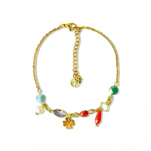 CAVIGLIERA CRISTALLO E QUADRIFOGLIO - ZNZ223848C17