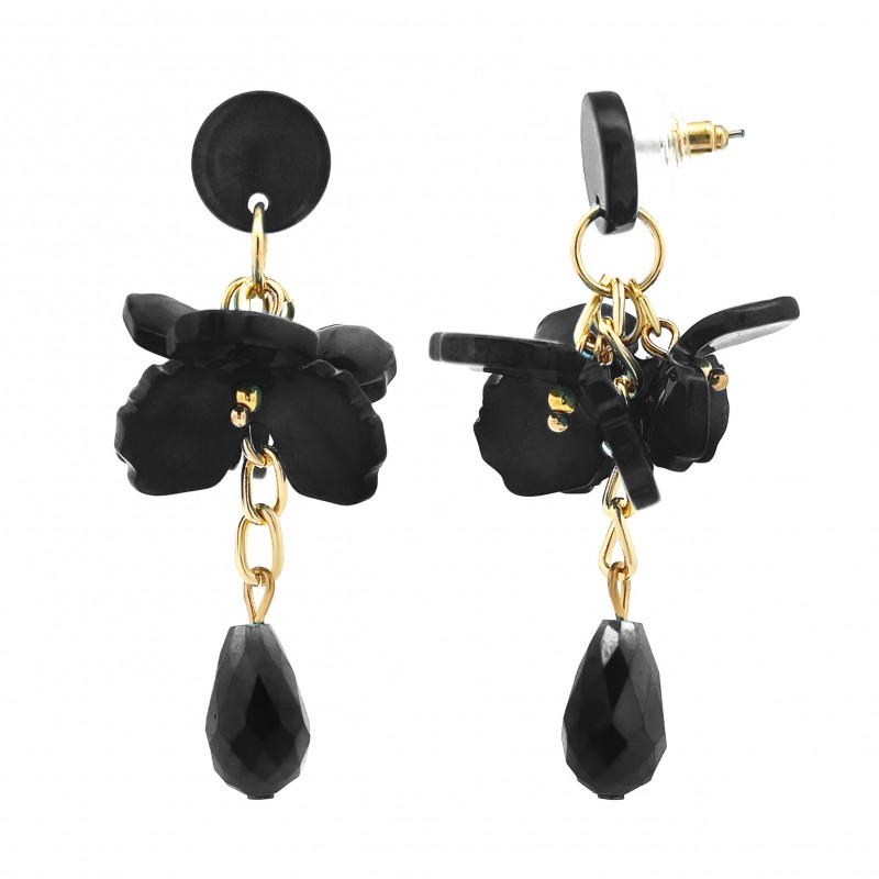 ORECCHINI PENDENTI FIORE IN ACRILICO - FT2348E406