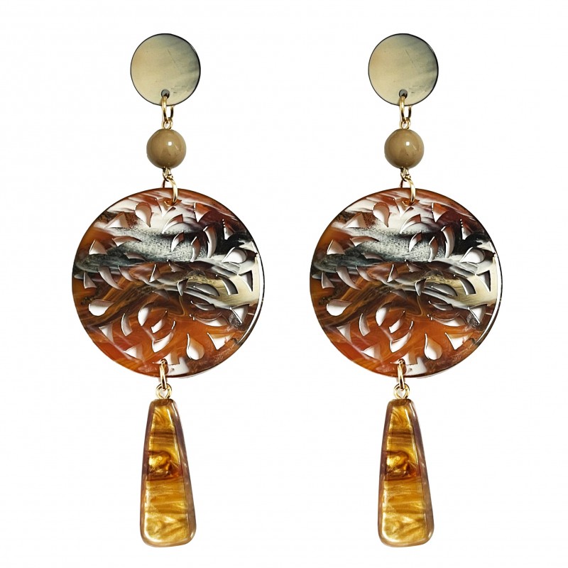 ORECCHINI PENDENTI IN ACRILICO - FT2348E408