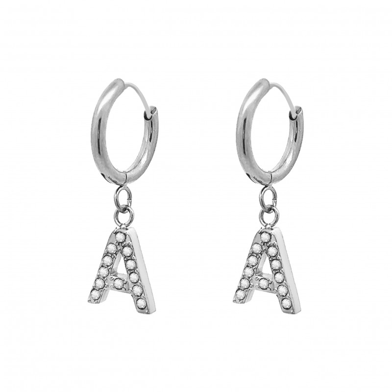 ORECCHINI PENDENTI INIZIALI ZIRCONATI - JN2360E841