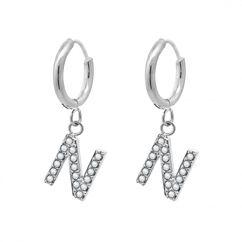 ORECCHINI PENDENTI INIZIALI ZIRCONATI - JN2360E841