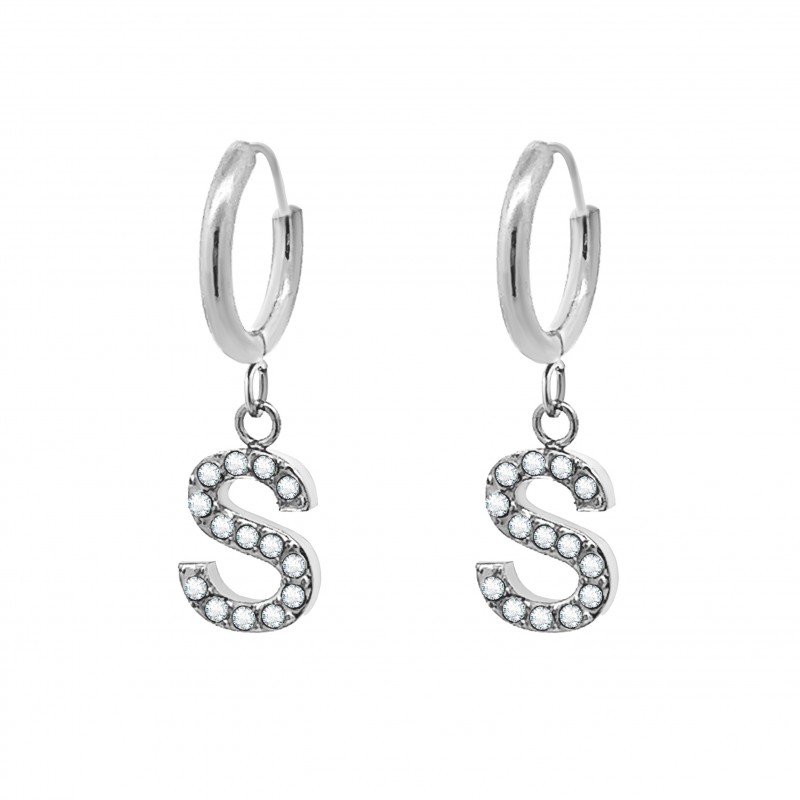 ORECCHINI PENDENTI INIZIALI ZIRCONATI - JN2360E841