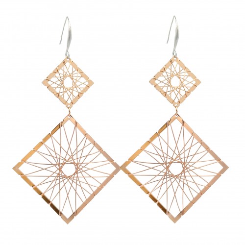 ORECCHINI PENDENTI A ROMBO - LY1539496A7