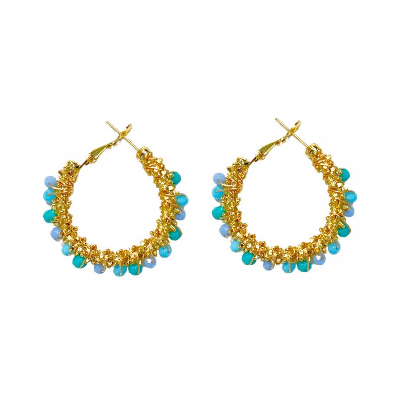 ORECCHINI A CERCHIO CON CRISTALLI - MNK2364E231