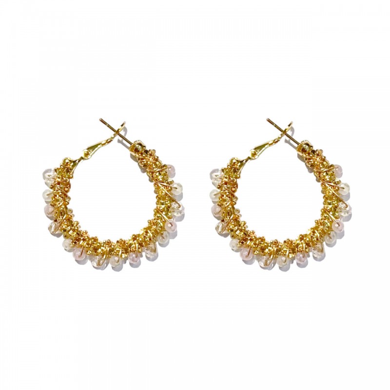 ORECCHINI A CERCHIO CON CRISTALLI - MNK2364E231