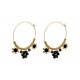 ORECCHINI A CERCHIO CON FIORE - NK2112496F14