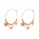ORECCHINI A CERCHIO CON FIORE - NK2112496F14