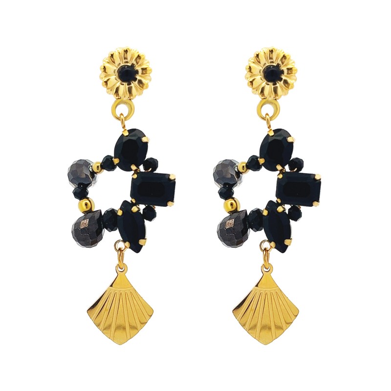 ORECCHINI PENDENTI CON CRISTALLI - NK22103D197