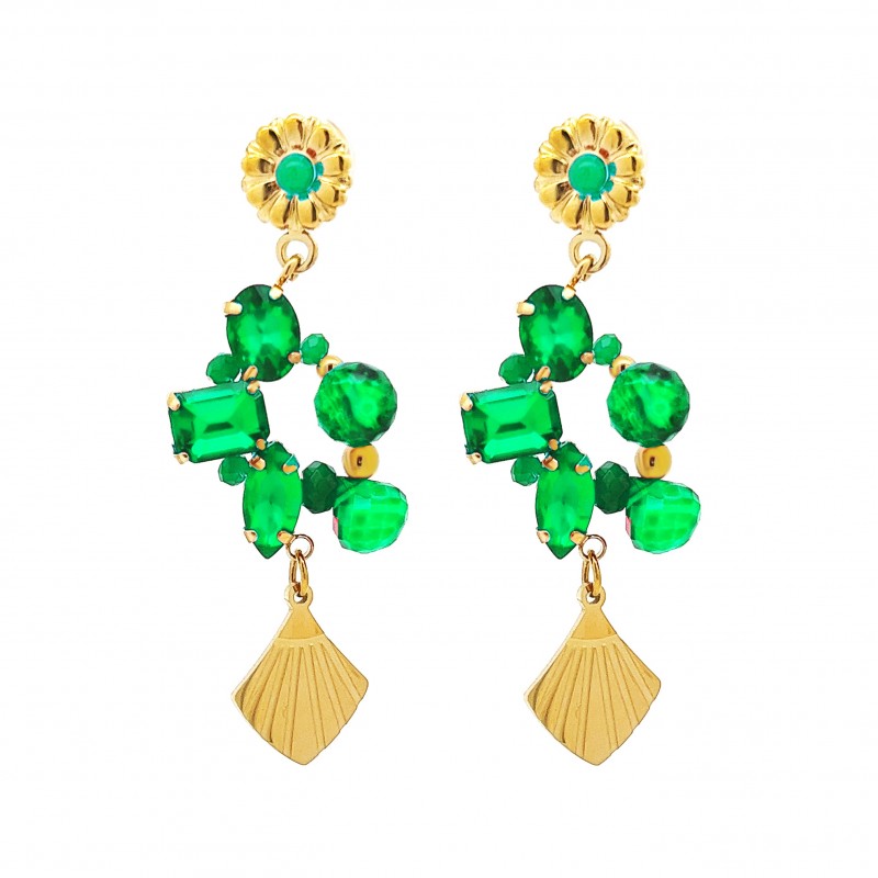 ORECCHINI PENDENTI CON CRISTALLI - NK22103D197