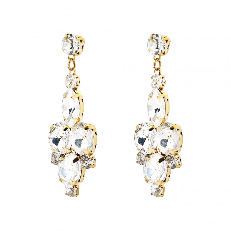 ORECCHINI PENDENTI CON CRISTALLI - NK22111D216