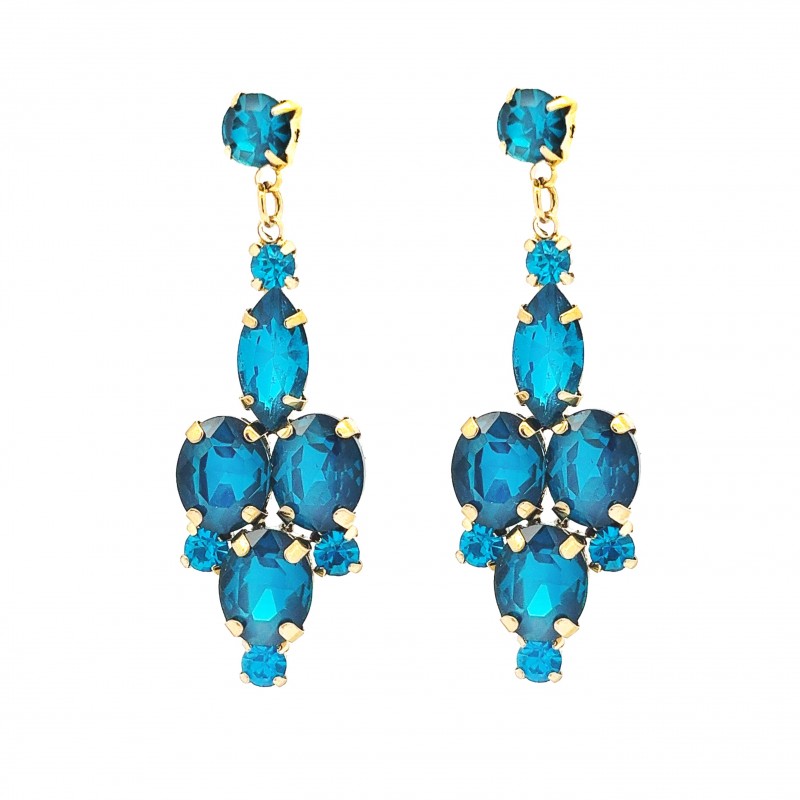 ORECCHINI PENDENTI CON CRISTALLI - NK22111D216