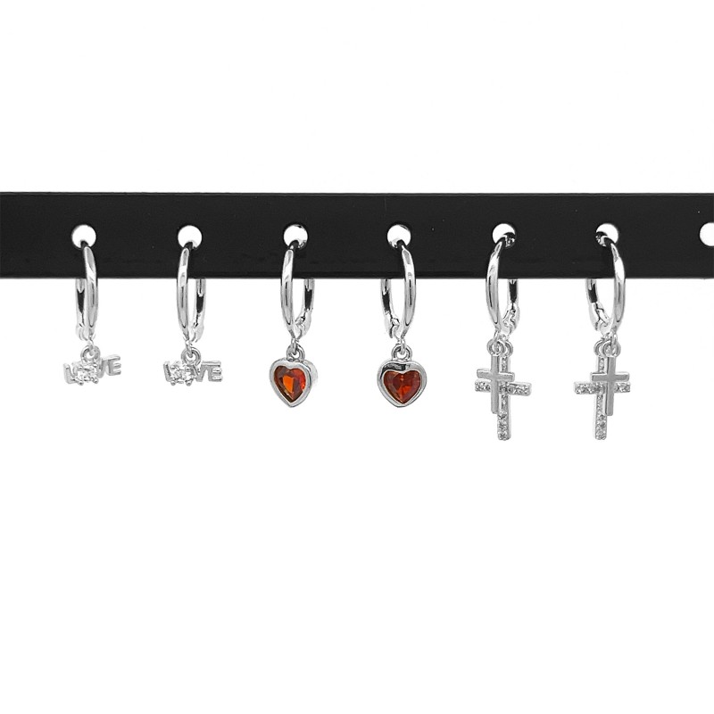 SET 6 ORECCHINI A CERCHIO - PC231048E988