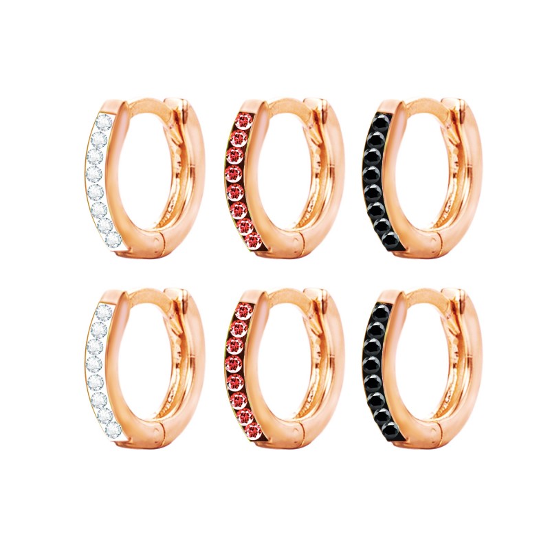 SET DI 6 ORECCHINI CON STRASS - YF2161272C40