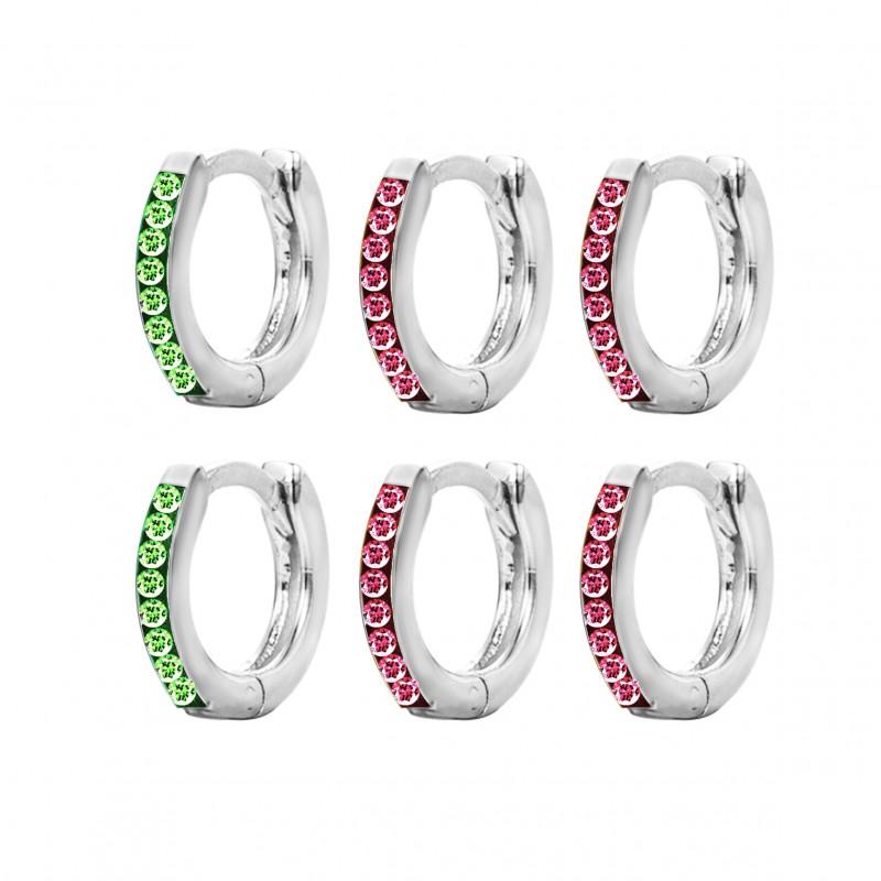 SET DI 6 ORECCHINI CON STRASS - YF2161272C41