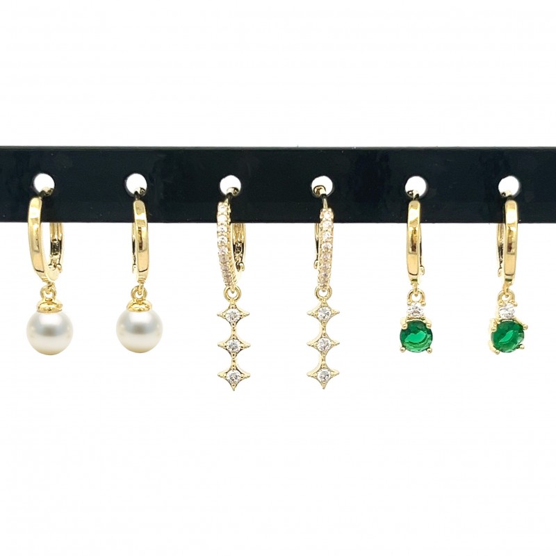 SET 6 ORECCHINI A CERCHIO - YK231136F141