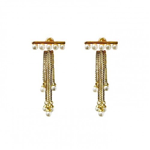 ORECCHINI PENDENTI CON PERLE - YNK2376E281