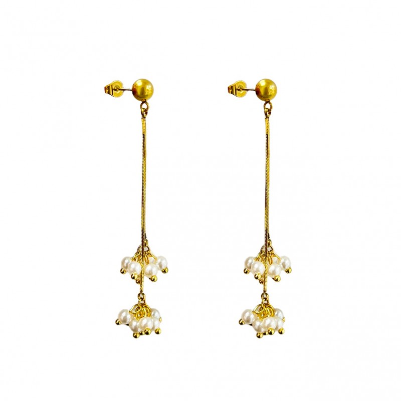 ORECCHINI PENDENTI CON PERLE - YNK2384E280