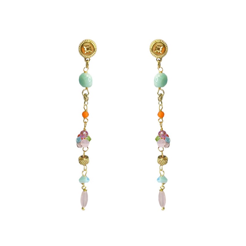 ORECCHINI PENDENTI CON CRISTALLI - YNK23864E459